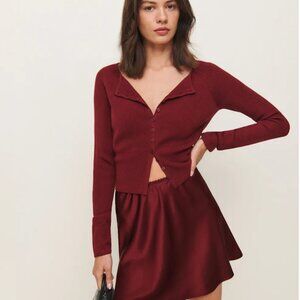 Reformation Brandy Satin Skirt